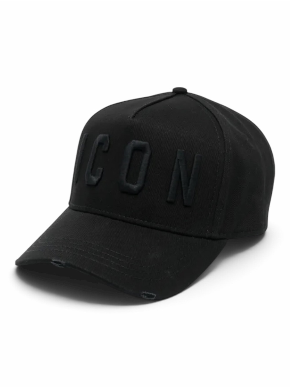 Dsquared2 Black/Black 'ICON' Embroidered Baseball Cap